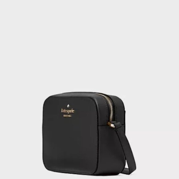 Kate Spade Mini Staci Camera Saffiano Leather Crossbody Bag Black Purse - Picture 6 of 7